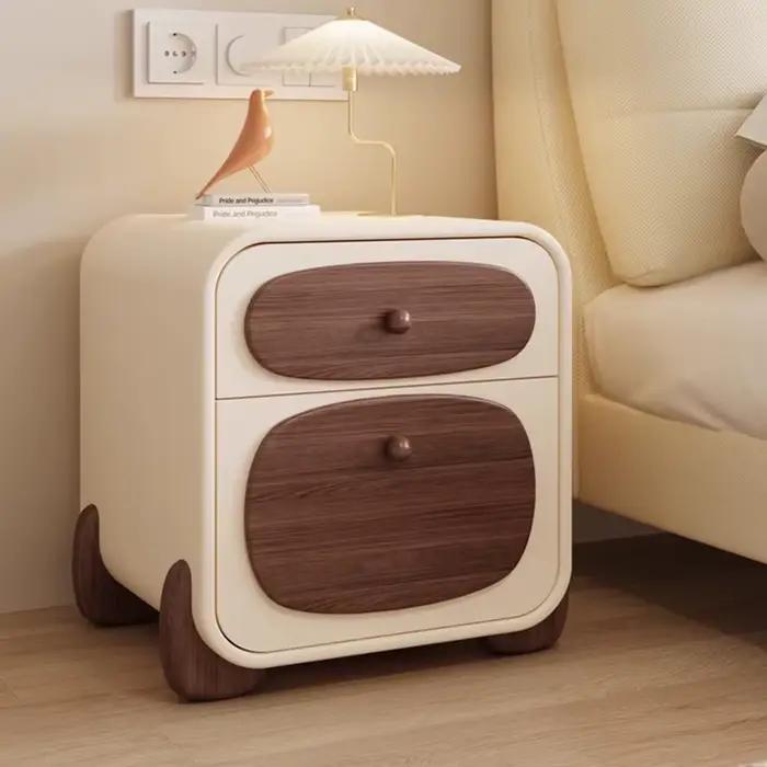 Tables de chevet européennes Kawaii avec tiroirs