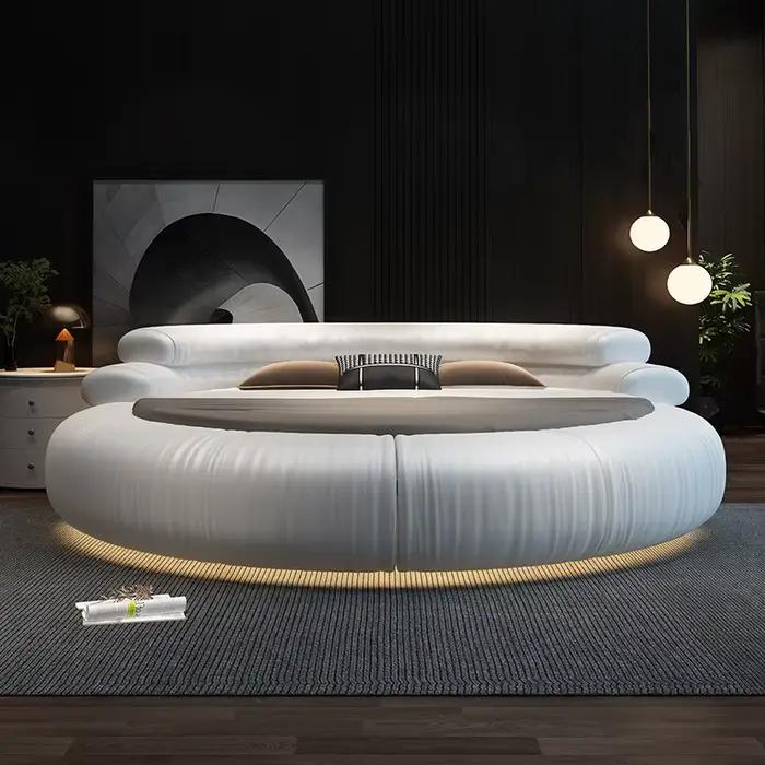 Table de chevet minimaliste blanche avec rangement