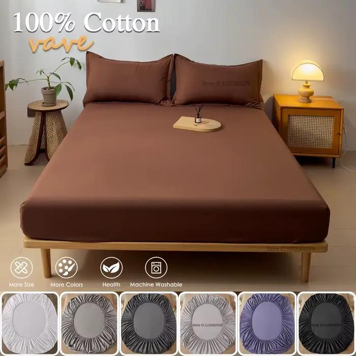 Drap-housse en coton 90x200 160x200cm avec bandes élastiques