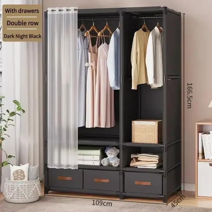 Armoire de Rangement en Tissu pour Chambre à Coucher