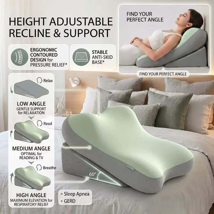 Coussin de lit ergonomique en mousse à mémoire de forme