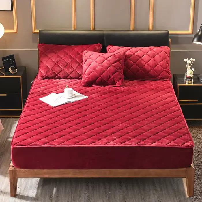 Juste de Matelas Épaisse en Velours de Clip