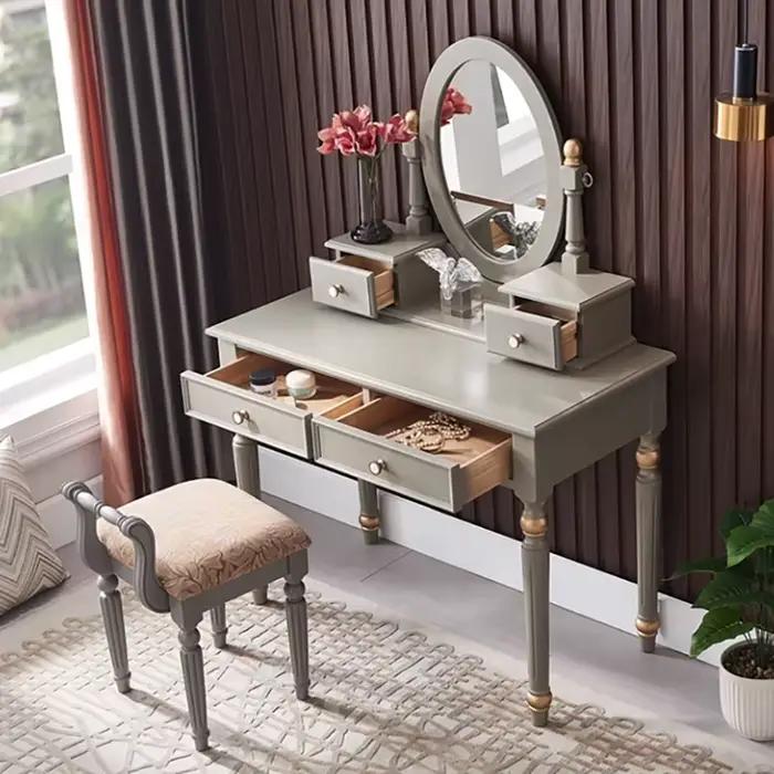 Coiffeuse esthétique nordique moderne à la mode élégante luxe vanité Table tiroirs Simple Tocador De Maquillaje meubles De chambre