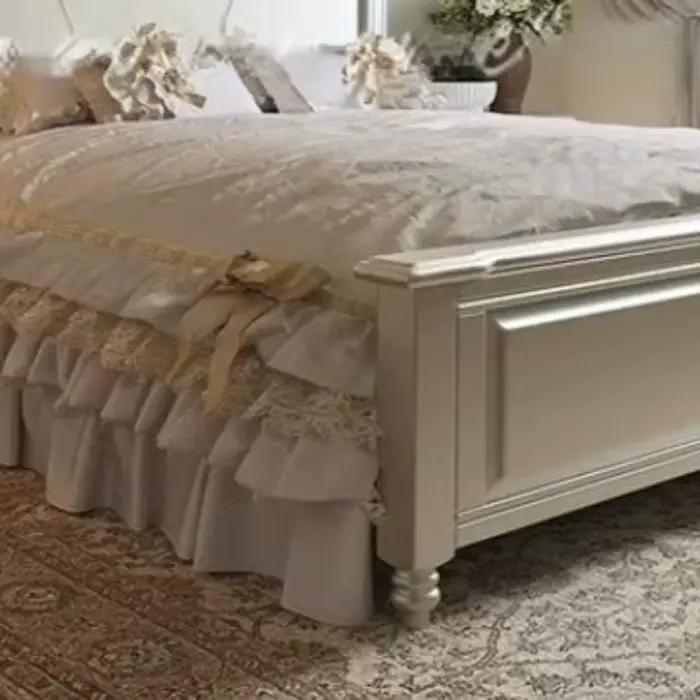 Lit double en cuir pleine fleur