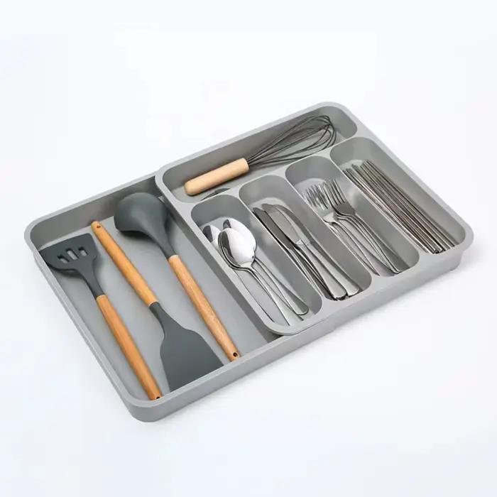 Organisateur de tiroir à couverts en plastique
