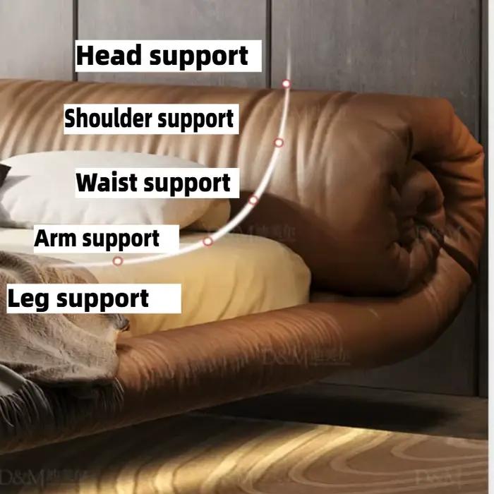 Lit de luxe haut de gamme 200x220cm pour chambre à coucher