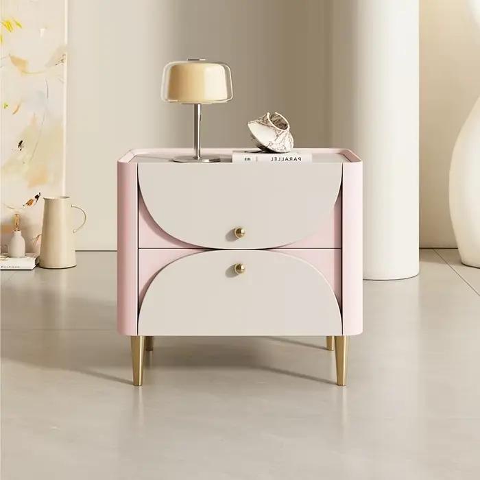 Nouvelles Tables de Chevet Crème Style Créatif Miniatures et Adorables avec Tiroirs de Rangement