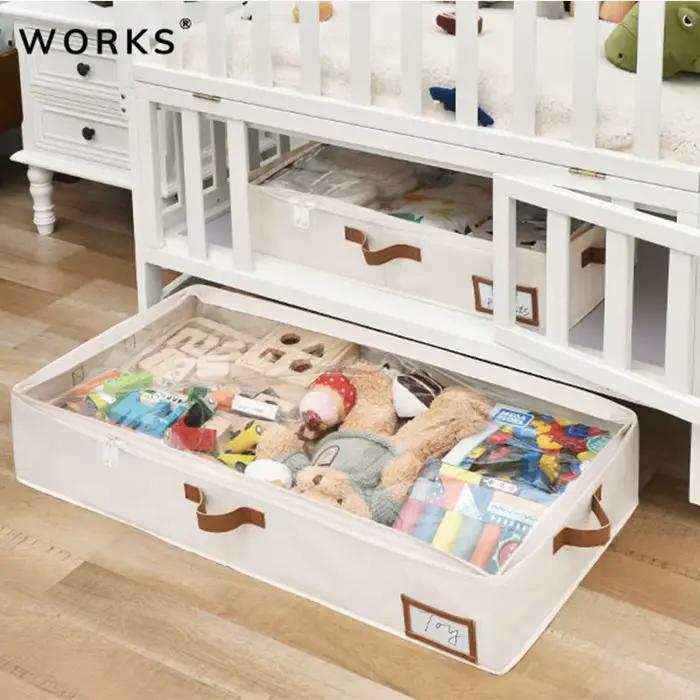 Boîte de rangement pliable sous le lit pour vêtements