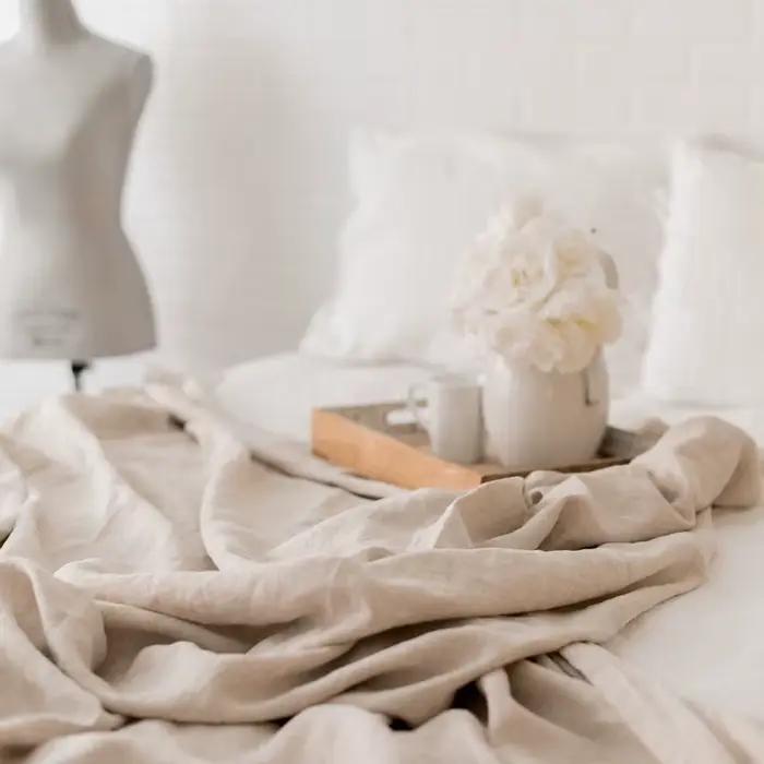 Drap de lit en lin pur 100%