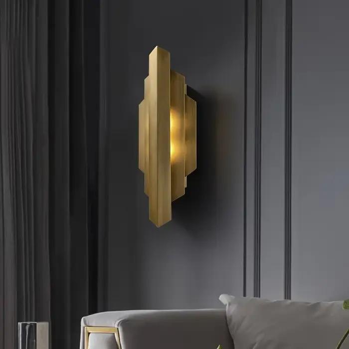 Postmoderne tout cuivre applique chambre salon fond chevet