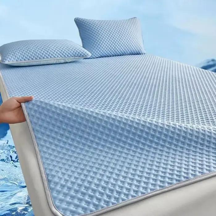 Matelas Rafraîchissant d'Été Respirant et Doux pour la Peau en Soie Glacée