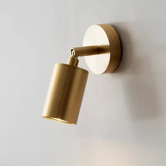 Applique murale en cuivre pur avec bras articulé