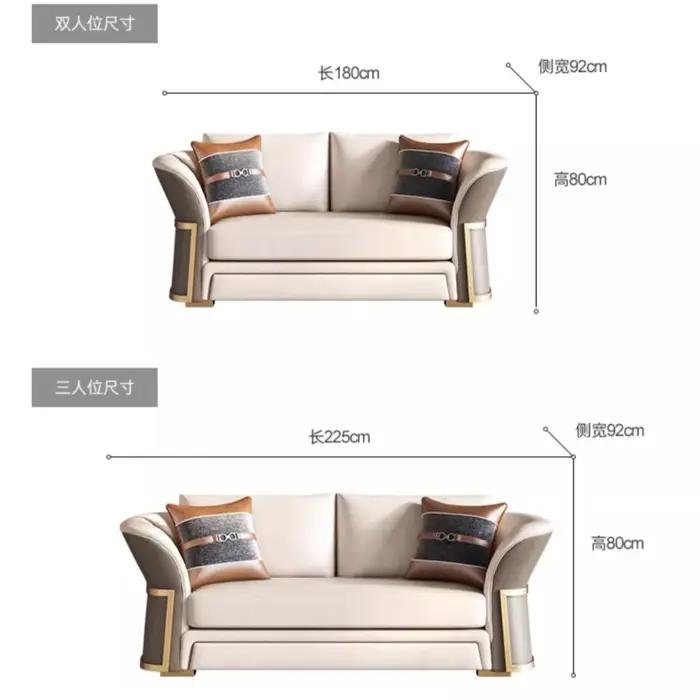 Expérience élégance Comt canapé inclinable de luxe moderne