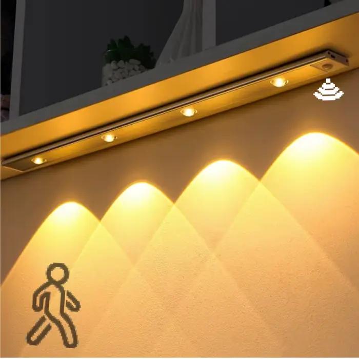 LED armoire veilleuse capteur de mouvement sans fil Ultra mince sous