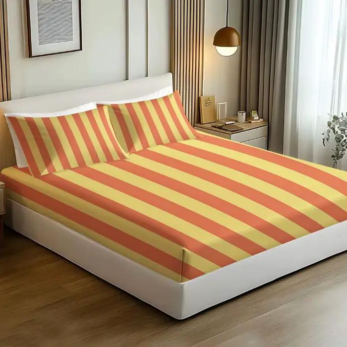 Parure de draps ajustés à rayures