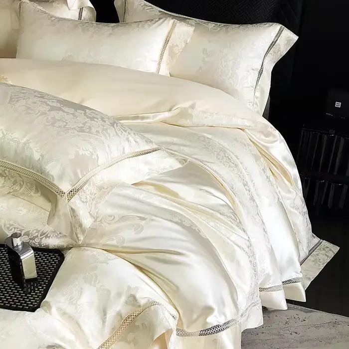 Parure de lit de luxe en brocart Jacquard et coton égyptien