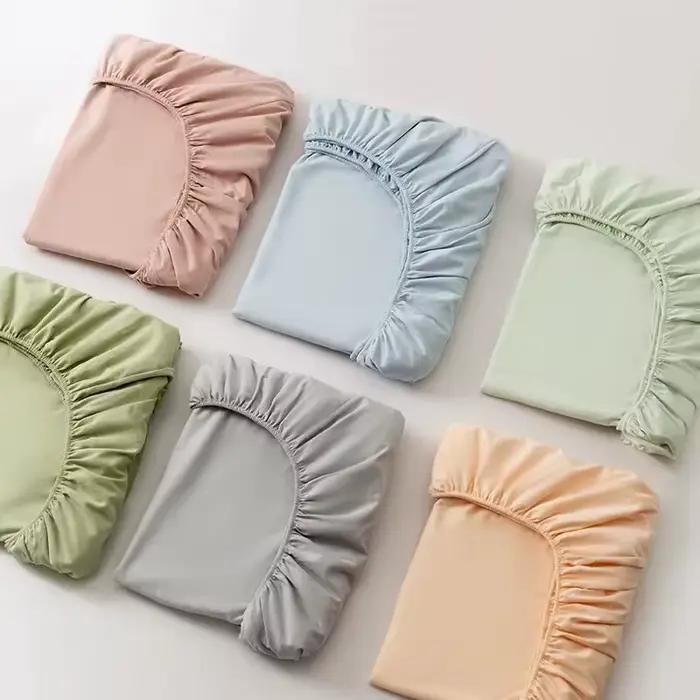 Drap-housse en coton doux avec bande élastique
