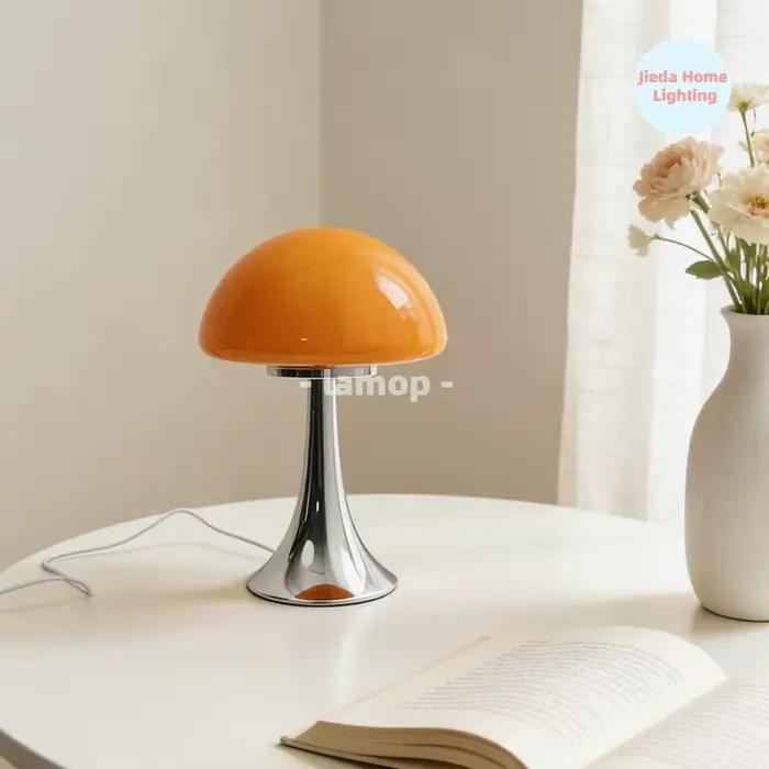 Lampe de table en verre en forme de méduse, lampe de chevet moderne de style côtier, 3 températures de couleur, décoration pour chambre à coucher et salon