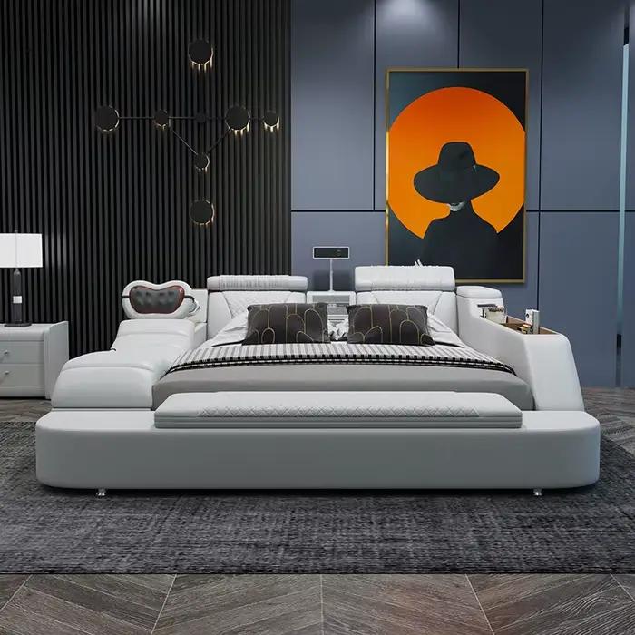 Lit double de luxe italien pour bureau et chambre à coucher
