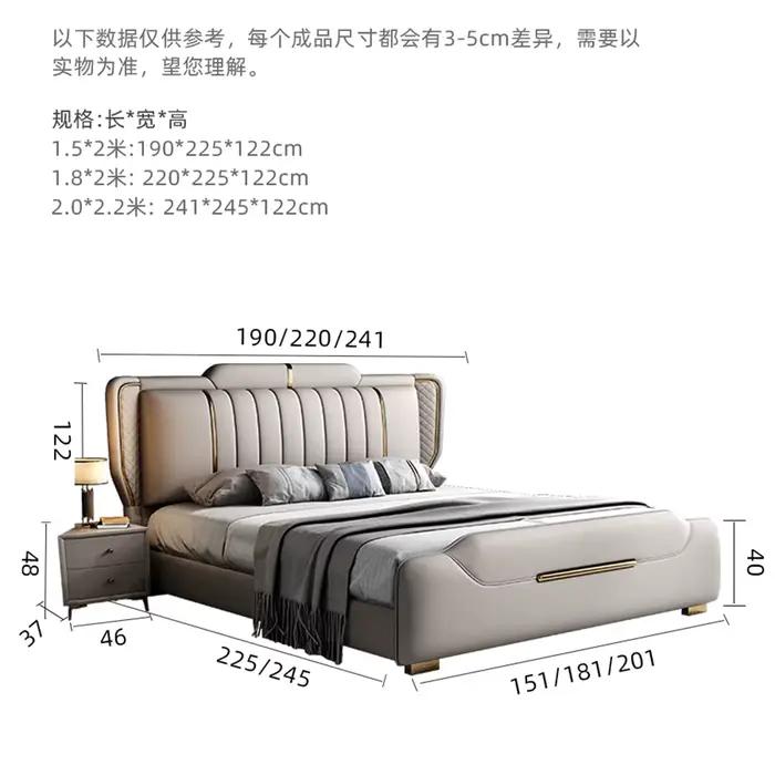 Lit De rangement esthétique chambre à coucher Support De jambe en métal têtes De lit King Size cadres De lit Double Camas De dortoir meubles De maison