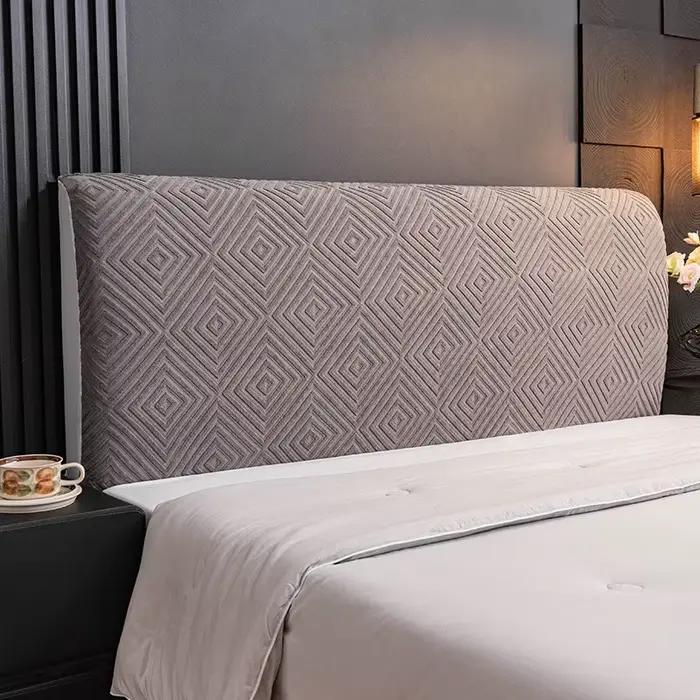Housse de tête de lit extensible en velours doux