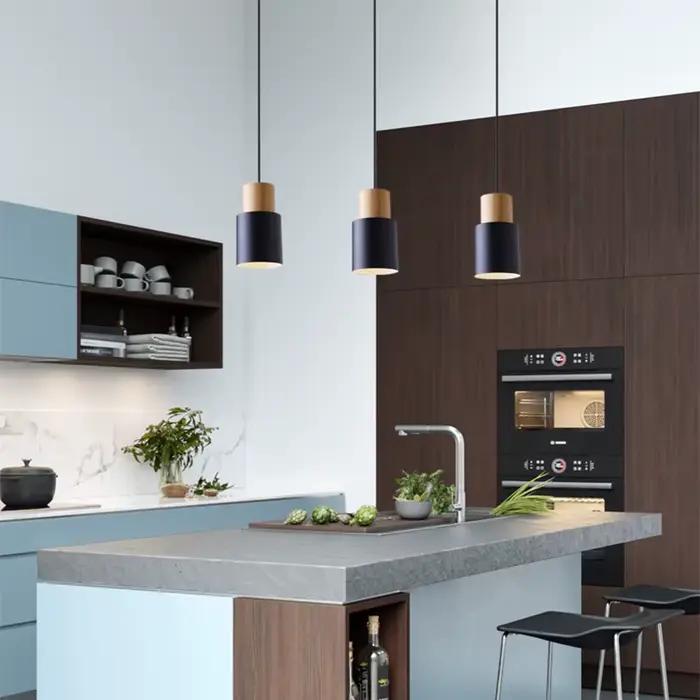 GEW moderne nordique bois chevet suspension E27 lampe suspendue intérieur chambre décor AC110V 220V luminaire