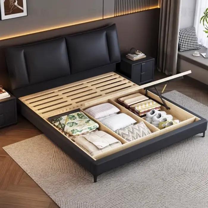 Tables de chevet lit de rangement Unique rembourré Double têtes de lit chambre luxe Muebles Para dortoir meubles accessoires
