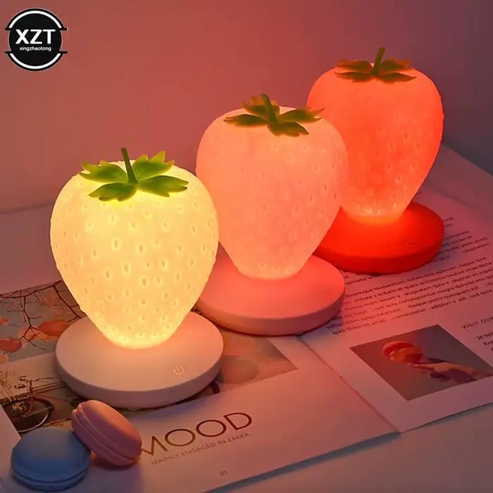 Lampe LED Harvey pour chambre à coucher, capteur tactile en silicone, aste par USB, veilleuse de chevet idyllique à intensité variable pour décoration de maison