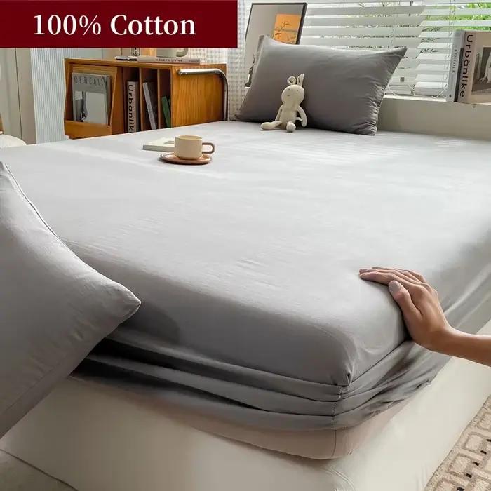 Drap-housse 100% coton avec bande élastique 360
