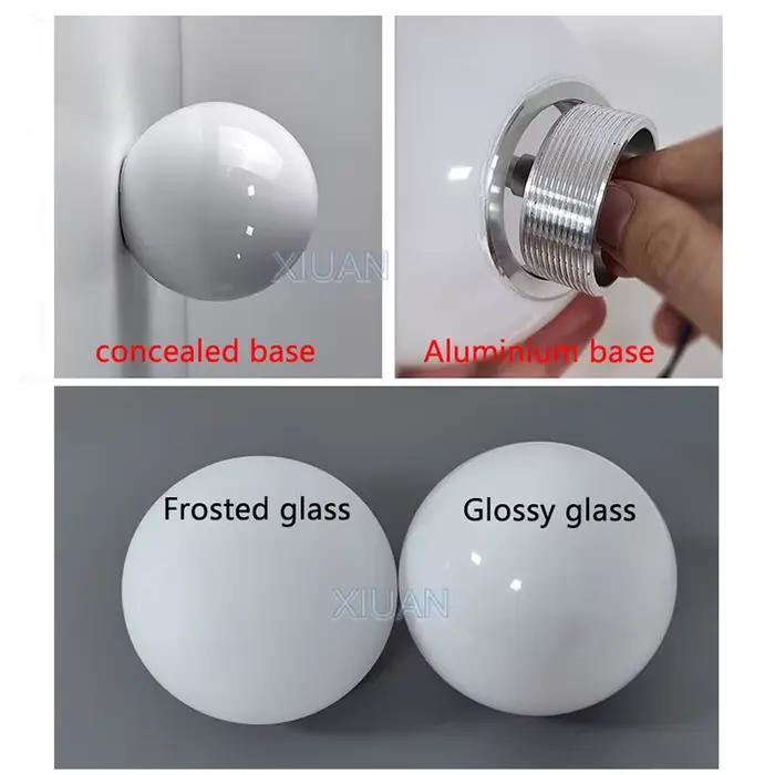Lampe boule de verre moderne chambre chevet appliques 110V 220V applique murale ronde