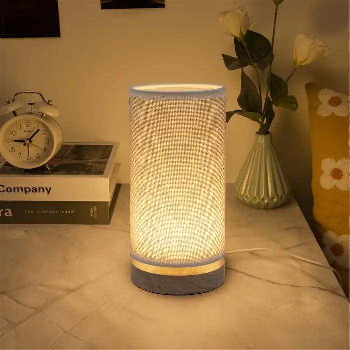 Simple moderne européen chambre décoration tissu Art petite lampe de Table créative Led