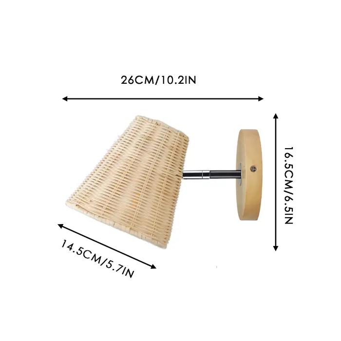 Applique Murale Décorative Rustique en Rotin