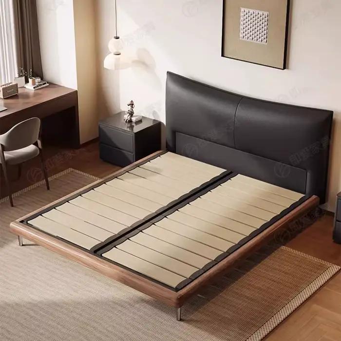 Cadre de lit Queen de luxe avec table de chevet