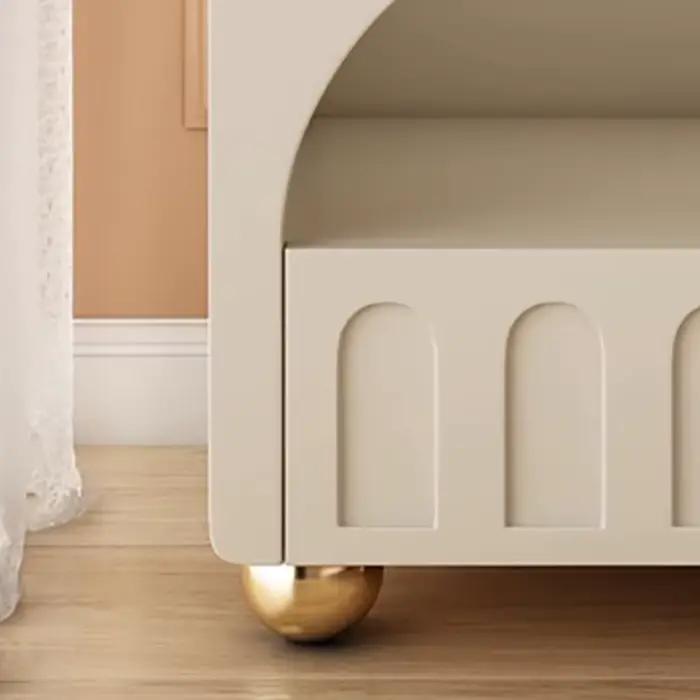 Avec rangement tables de chevet blanches Design minimaliste français