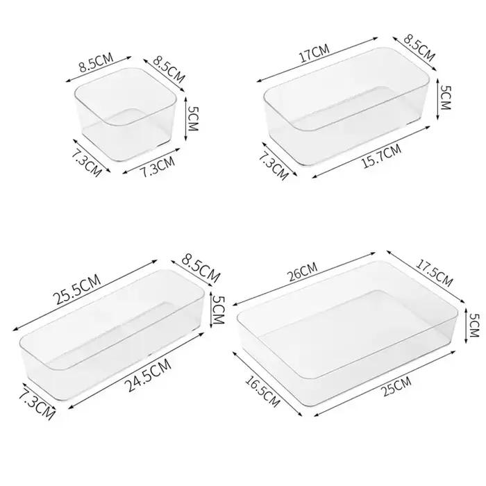 Boîte de Rangement Transparente en Plastique