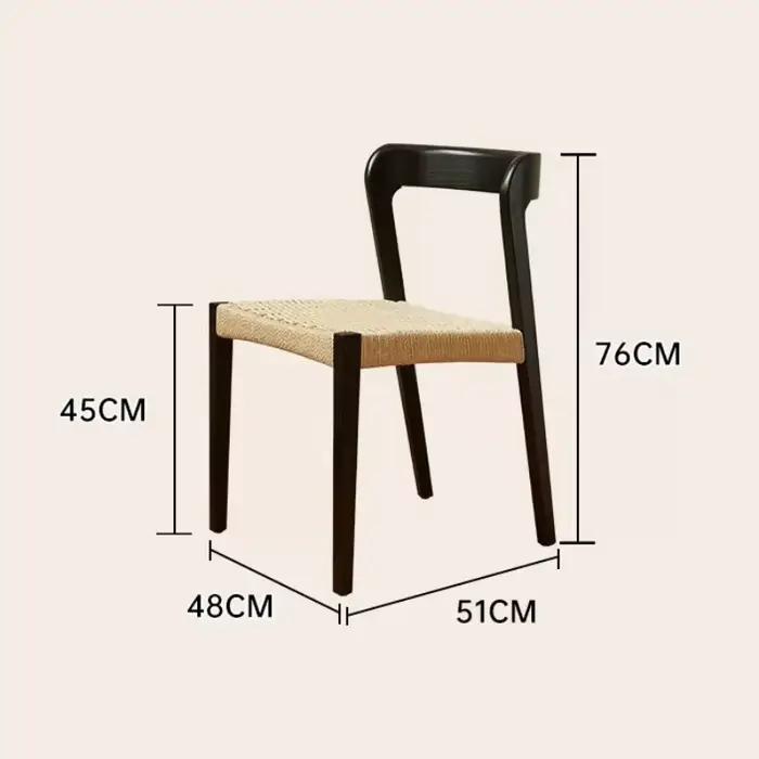 Chaises de salle à manger minimalistes Accent