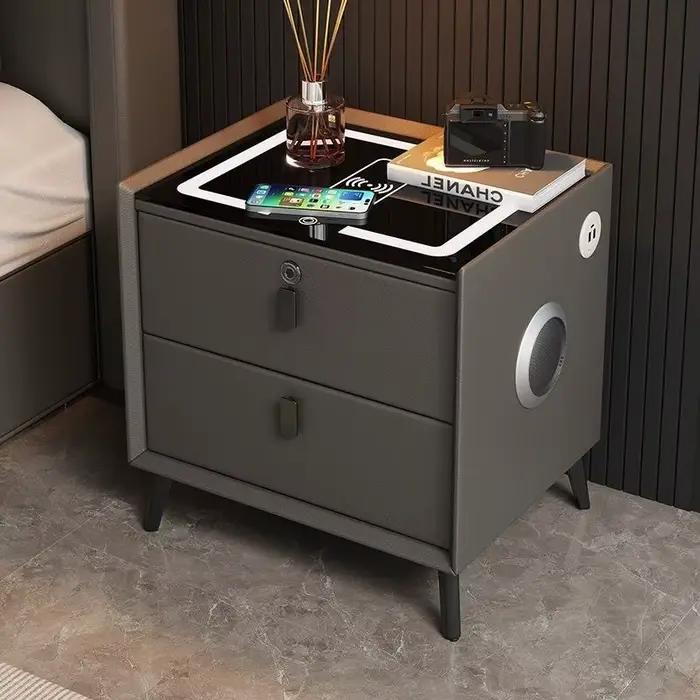 Table de chevet intelligente multifonctionnelle avec chargeur sans fil