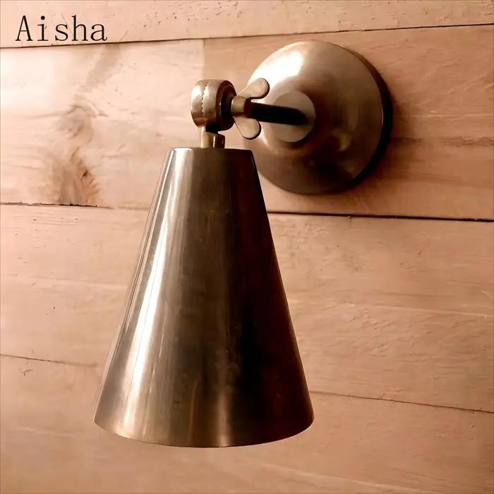 Lampe de chevet rétro en cuivre pour chambre à coucher