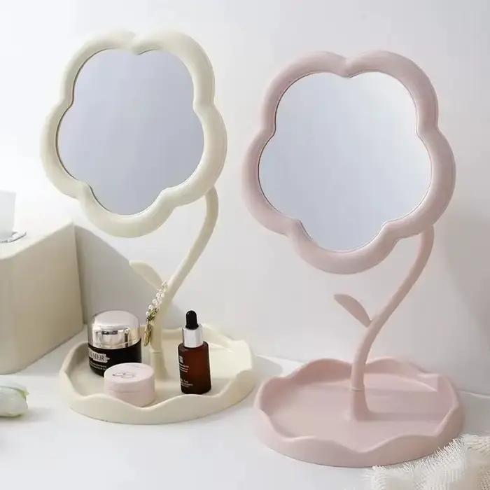 Miroir de bureau miroirs à fleurs dortoir créatif