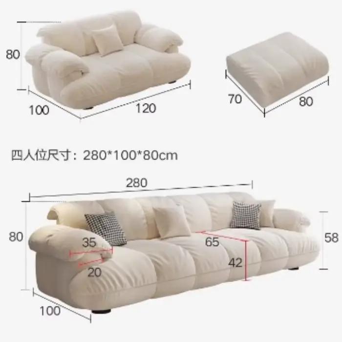 Coussin adultes canapé-lit confortable Relax grand canapé élégant doux nordique salon Moveis Para Casa accessoires pour la maison