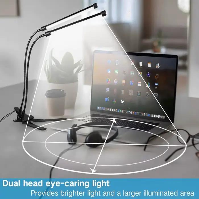 Lampe de bureau LED à Double/simple tête