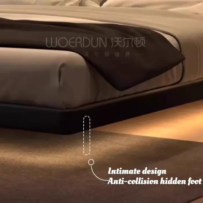 Lit flottant en bois massif