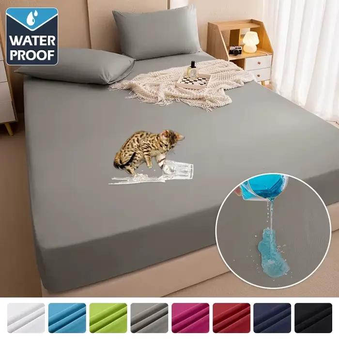 Draps de lit ajustés imperméables avec bande élastique