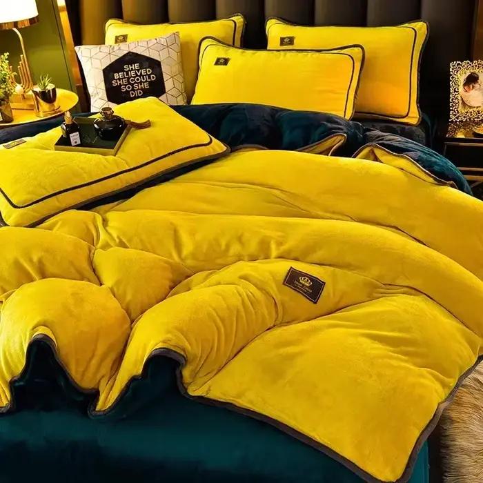 Parure de lit de luxe en molleton de lait ultra-épaisse