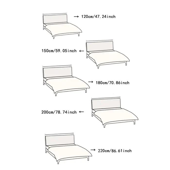 Housse de tête de lit en velours nuageux 1,2m/1,5m/1,8m/2m/2,2m