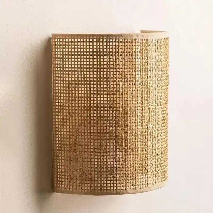 Applique Murale en Rotin à LED