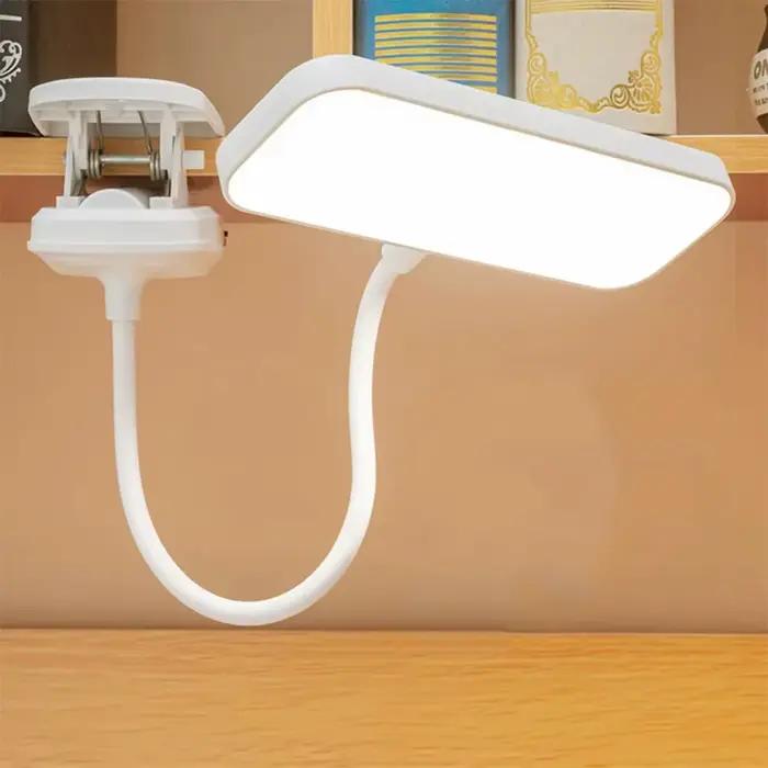 360 ° Lampe de Table d'étude Flexible avec Clip USB lampe de bureau de nuit à intensité variable veilleuse de chevet pour chambre étude lecture travail de bureau