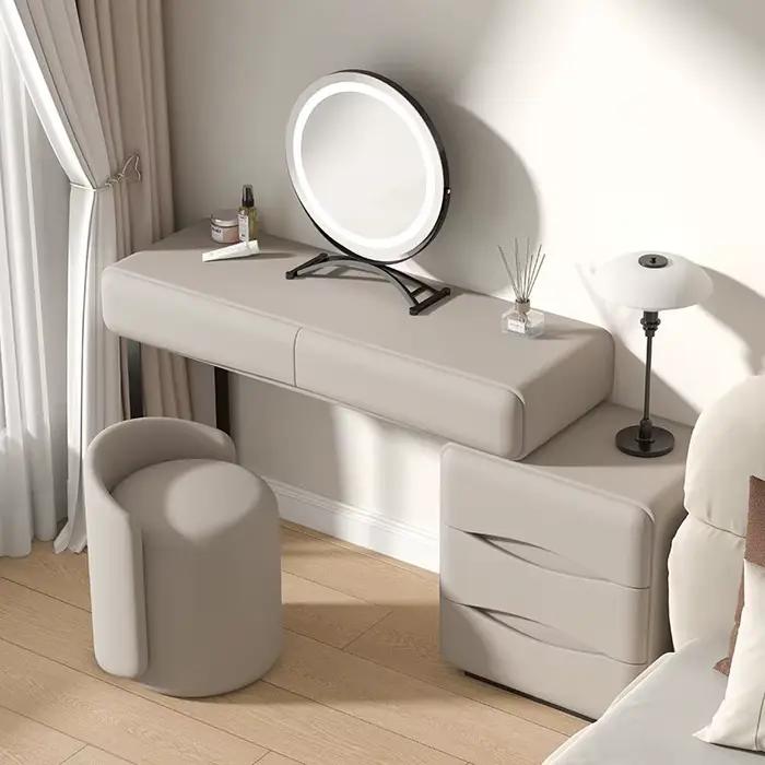 Esthétique luxe Coiffeuse rangement Design moderne Simple vanité Table à la mode tiroir