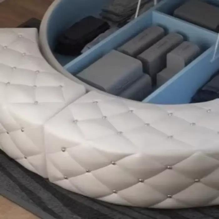 Lit rond moderne pour chambre à coucher
