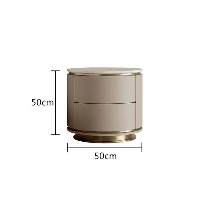 Table De nuit ronde Design délicatesse créative Simple moderne nordique Tables De chevet lumière luxe Mesitas De Noche meubles De chambre